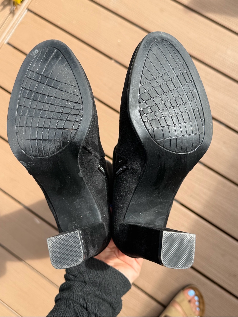 Black Knee-High Block Heel Boots - Women No brand - Picture 5 of 5